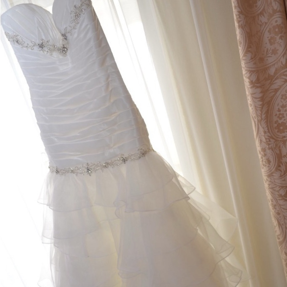 Elegant Ivory Ruffled Wedding Dress - Robin Jillian Bridal